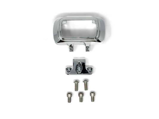 Accent Pro Riser Gauge Housing - Chrome. Fits Street Bob 2018-24, Lowrider ST 2022-24, 2018-24 Breakout and Softail Standard 2020-2022.