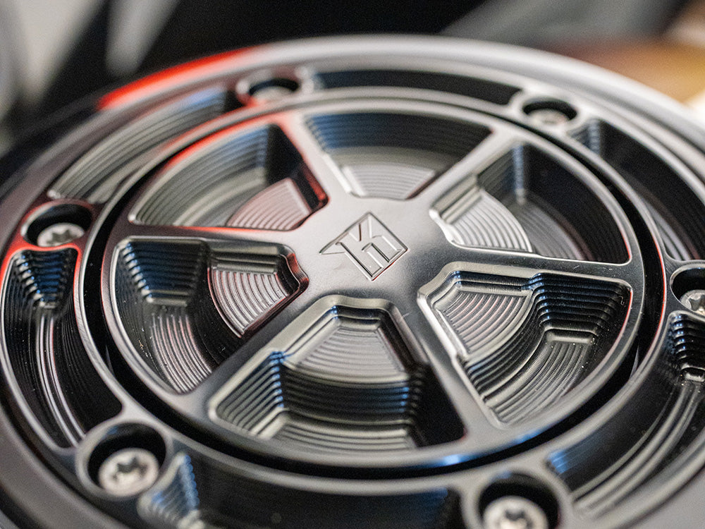 Ascent Pro, Fuel Cap - Gloss Black. Fits CVO Touring 2023up, Street Glide & Road Glide 2024up, Touring 2025up