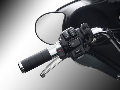Heated Titan-X Handgrips - Chrome. Fits Big Twin 2008-2024 with Throttle-by-Wire