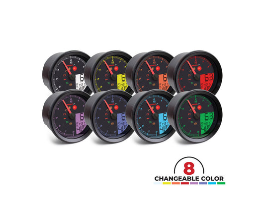 3-3/8in. Round Speedometer with Tachometer - Black. Fits Dyna 2004-2011, Sportster 2004-2013 & Rocker 2008-2010.