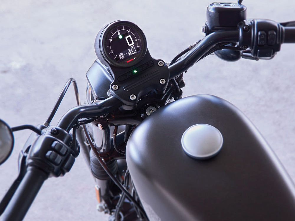 3-3/8in. Round Speedometer with Tachometer - Black. Fits Dyna 2004-2011, Sportster 2004-2013 & Rocker 2008-2010