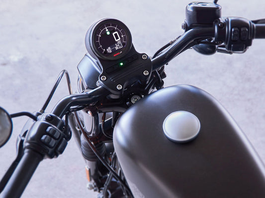 3-3/8in. Round Speedometer with Tachometer - Black. Fits Dyna 2004-2011, Sportster 2004-2013 & Rocker 2008-2010