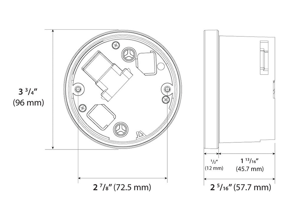 3-3/8in. Round Speedometer with Tachometer - Black. Fits Dyna 2004-2011, Sportster 2004-2013 & Rocker 2008-2010