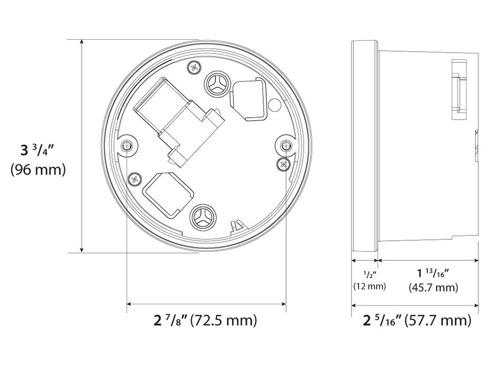 3-3/8in. Round Speedometer with Tachometer - Black. Fits Softail Fat Bob 2018up, Sportster 2014-2021, Dyna Street Bob, Low Rider & Wide Glide 2012-2017 & Softail Breakout, Rocker & Black Line 2011-2017
