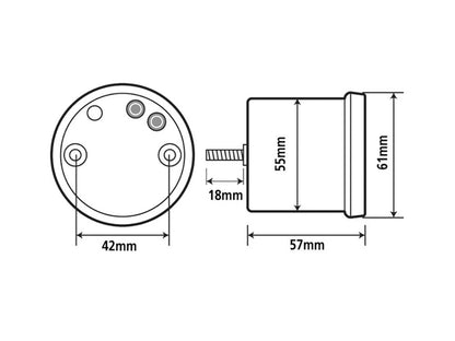 2-3/8in. Digital Speedometer - Silver.