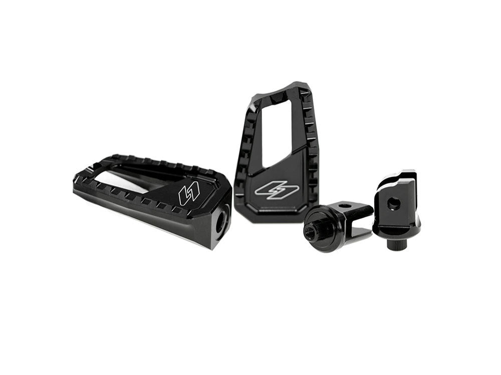 Apex Edge Footpegs - Black. Fits Softail 2018up Rear Passenger