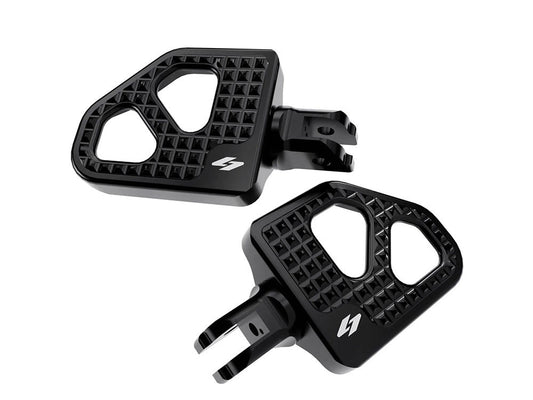 Max Lean Mini Floorboards - Black. Fits Softail 2018up Front Rider