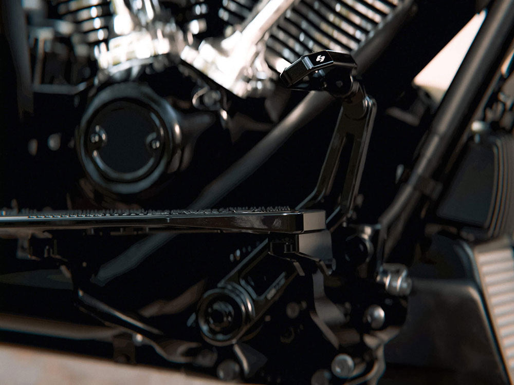 Max Lean Foot Controls - Black. Fits Touring 2014up.