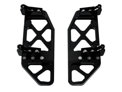 Max Lean Front Floorboards - Black. Fits Touring 1980up, FL Softail 1986-2017 & Dyna Switchback 2012-2016