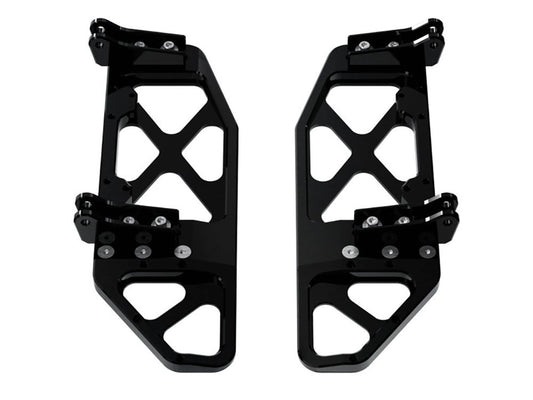 Max Lean Front Floorboards - Black. Fits Touring 1980up, FL Softail 1986-2017 & Dyna Switchback 2012-2016