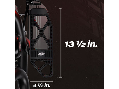 Max Lean Front Floorboards - Black. Fits Touring 1980up, FL Softail 1986-2017 & Dyna Switchback 2012-2016