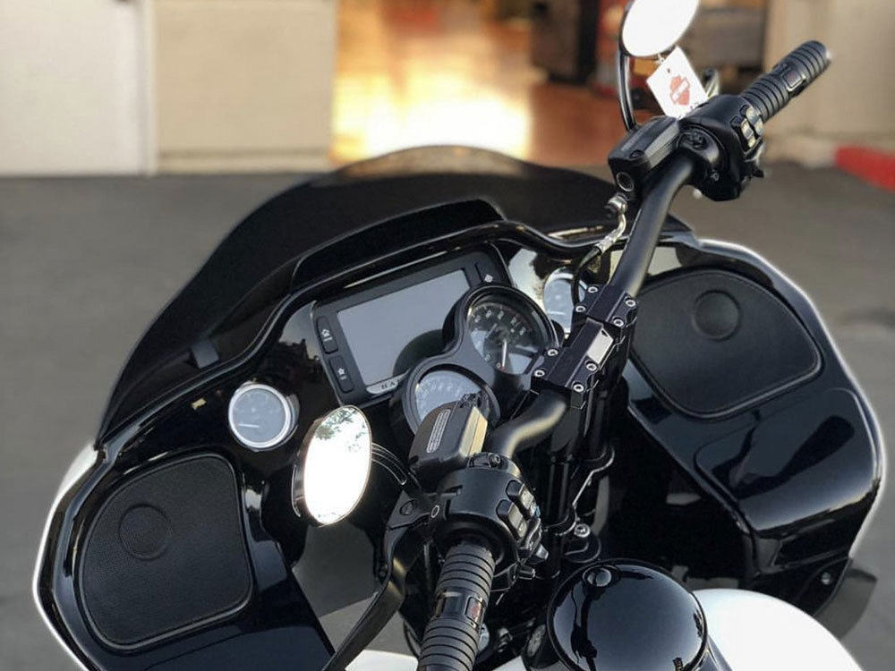Gauge Housing Relocation Kit - Black. Fits Road Glide 2015-2023