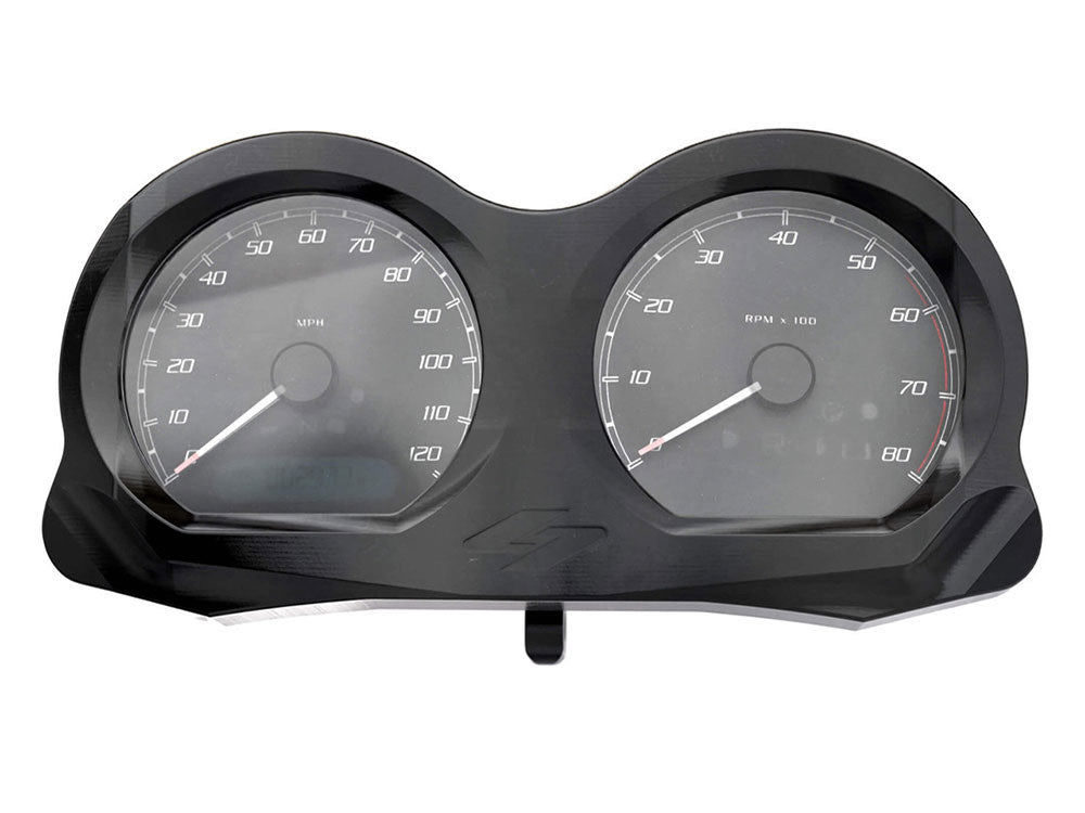 Lux Gauge Housing Relocation Kit - Black. Fits Road Glide 2015-2023