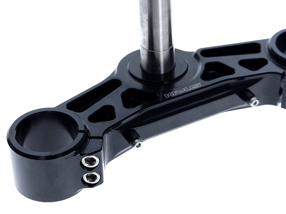 Wolf One Billet Bagger Bottom Triple Tree Clamp - Black. Fits Road Glide 2015-2023