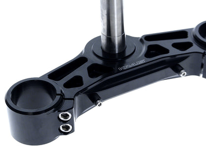 Wolf One Billet Bagger Bottom Triple Tree Clamp - Black. Fits Road Glide 2015-2023