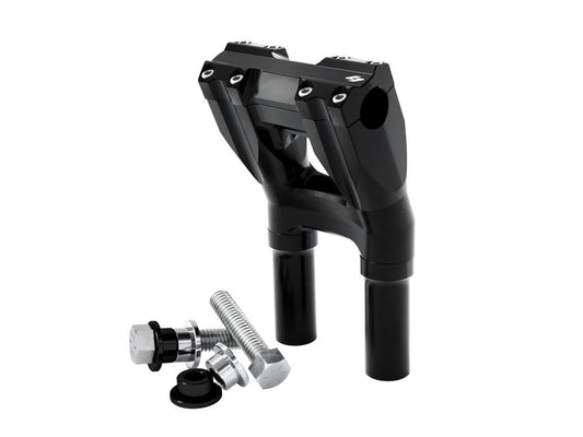 8in. Kickback x 1in. Clamp Isolated Riser Kit - Black. Fits 1in. Handlebar