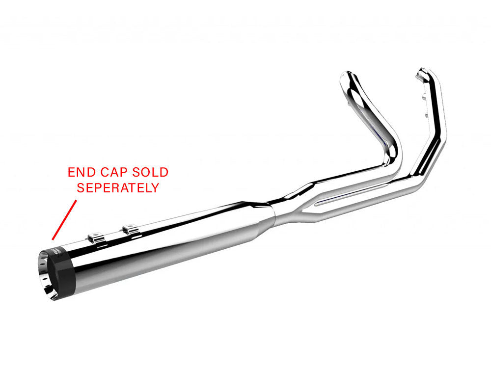 Outlaw 2-into-1 Exhaust - Chrome. Fits Touring 2017up