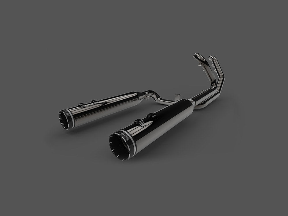 Dominator 2-into-2 Dual Exhaust - CVO Eclipse Black with Eclipse Black 4.5in. Mufflers. Fits Touring 2017up