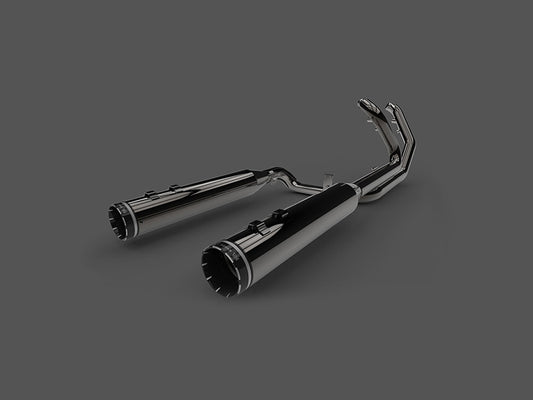 Dominator 2-into-2 Dual Exhaust - CVO Eclipse Black with Eclipse Black 4.5in. Mufflers. Fits Touring 2017up