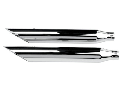 3in. HP-Plus Slash Cut Slip-On Mufflers - Chrome. Fits Softail Deuce 2007 & Fat Boy 2007-2017.