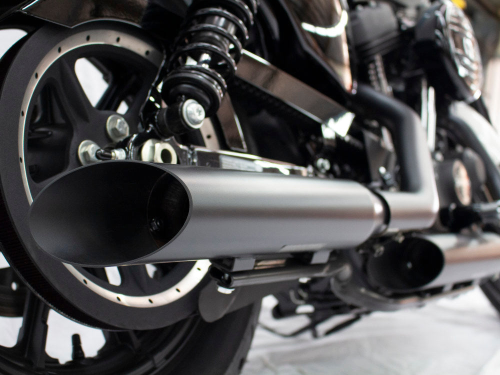 3in. HP-Plus Slash Cut Slip-On Mufflers - Black. Fits Sportster 2014-2021