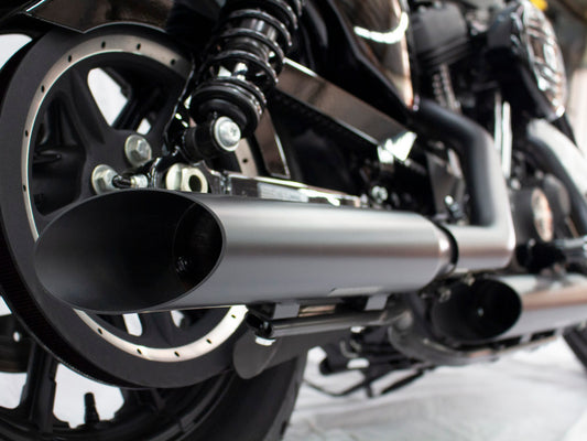 3in. HP-Plus Slash Cut Slip-On Mufflers - Black. Fits Sportster 2014-2021