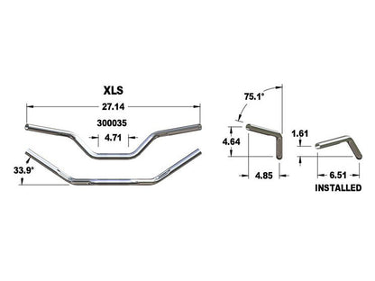 1in. XLS Roadster Style Handlebar - Chrome.