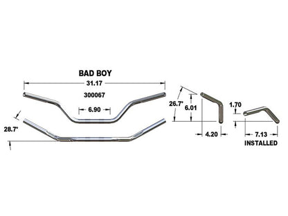 1in. Bad Boy Style Handlebar - Chrome.