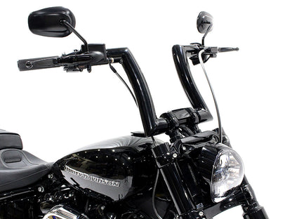 2.0in. Strip Bar, 12in. x 2in. Ape Hanger Handlebar - Gloss Black.