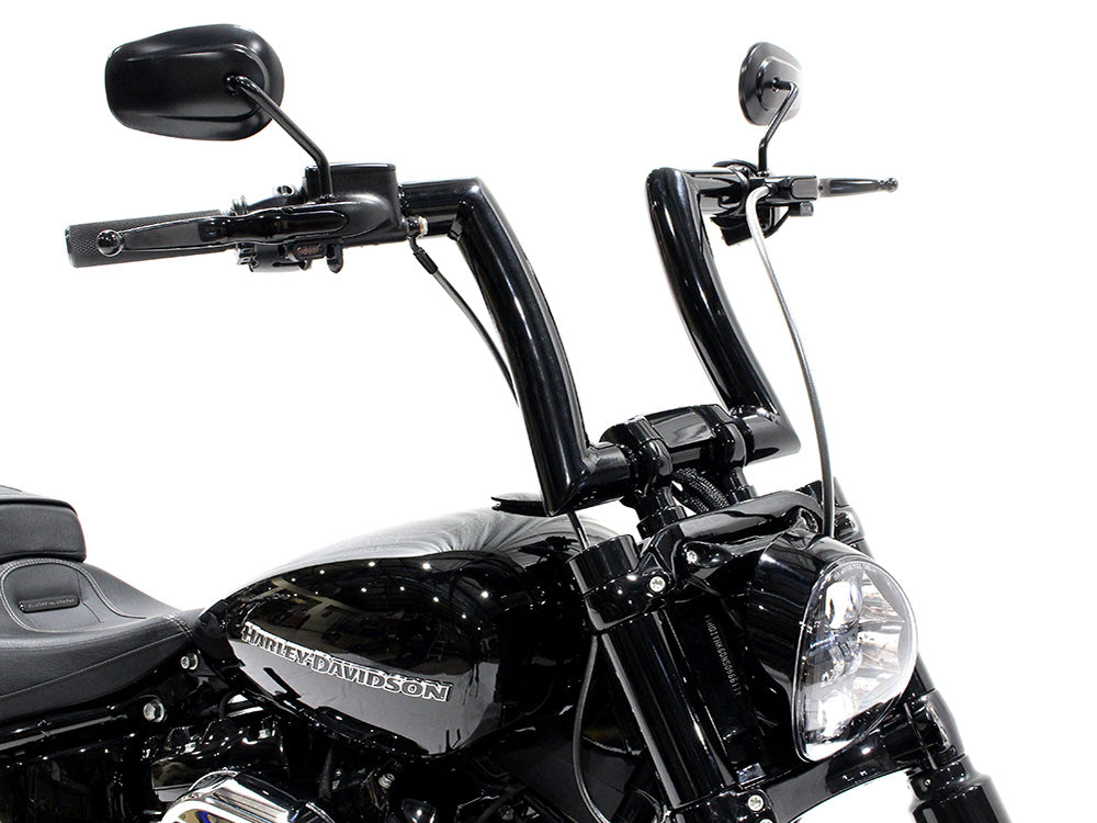 2.0in. Strip Bar, 14in. x 2in. Ape Hanger Handlebar - Gloss Black.