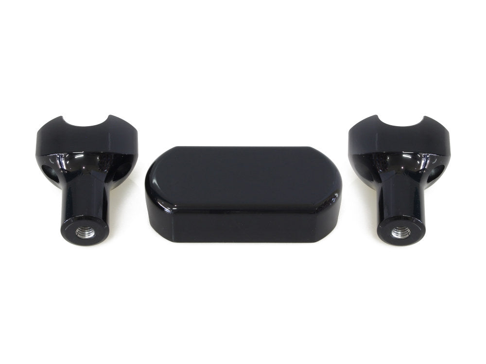 3in. Straight One Piece Riser Kit - Gloss Black. Fits 1-1/4in. Handlebar