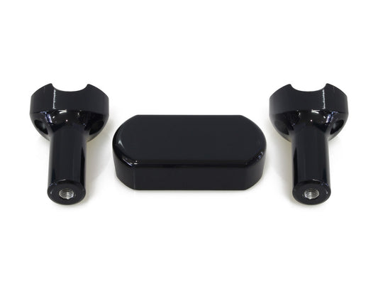 4in. Straight One Piece Riser Kit - Gloss Black. Fits 1-1/4in. Handlebar