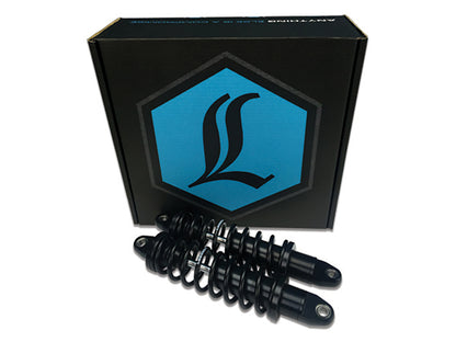 REVO Series, 13in. Heavy Duty Spring Rate Rear Shock Absorbers - Black. Fits Touring 1999up.