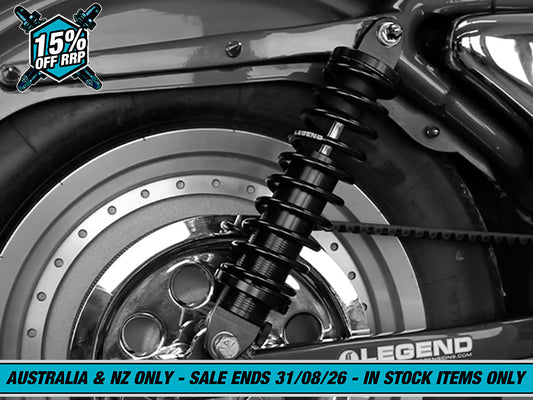 REVO-A Series, 14in. Adjustable Rear Shock Absorbers - Black. Fits Sportster 2004-2021
