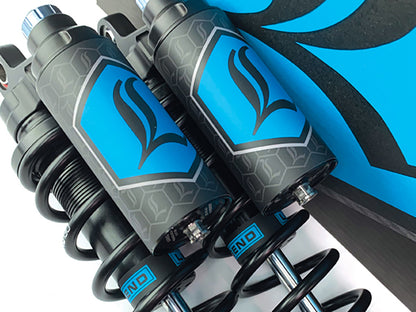 Revo ARC Piggyback Suspension. 13in. Adjustable Rear Shock Absorbers - Black. Fits Dyna 1991-2017.