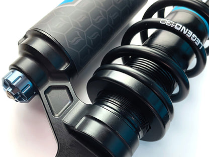Revo ARC Piggyback Suspension. 13in. Adjustable Rear Shock Absorbers - Black. Fits Dyna 1991-2017.