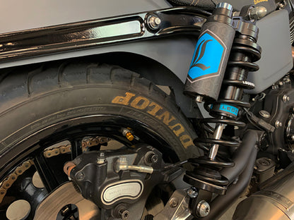 Revo ARC Piggyback Suspension. 13in. Adjustable, Heavy Duty Spring Rate, Rear Shock Absorbers - Black. Fits Dyna 1991-2017.