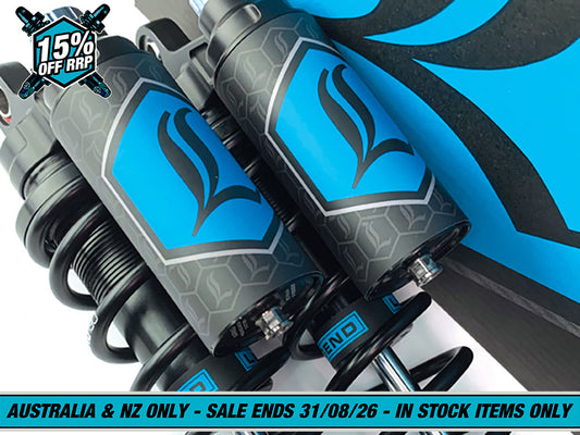 Revo ARC Piggyback Suspension. 14in. Adjustable, Heavy Duty Spring Rate, Rear Shock Absorbers - Black. Fits Dyna 1991-2017.