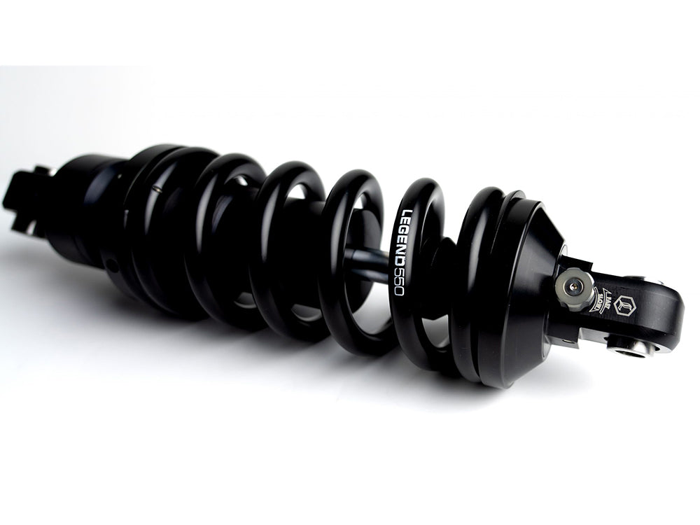 REVO-A Series, 13in. Adjustable Rear Shock Absorbers - Black. Fits Softail 2018-2024