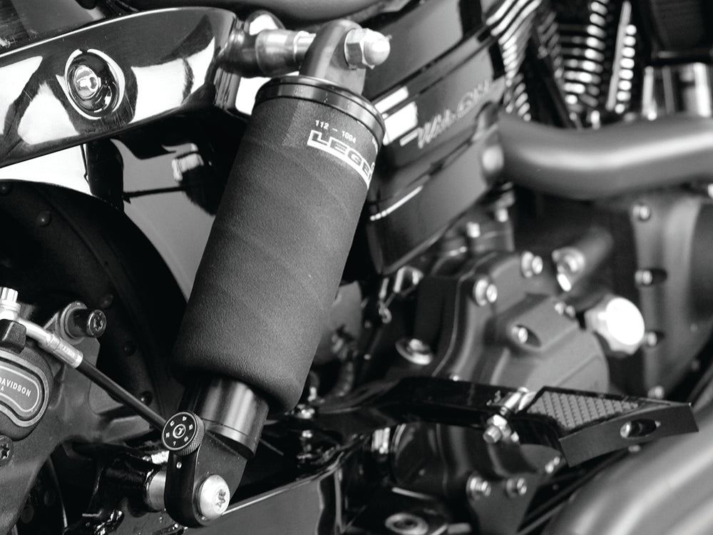 AIR-A Series, Adjustable Rear Air Shock Absorbers - Black. Fits Dyna 2006-2017.