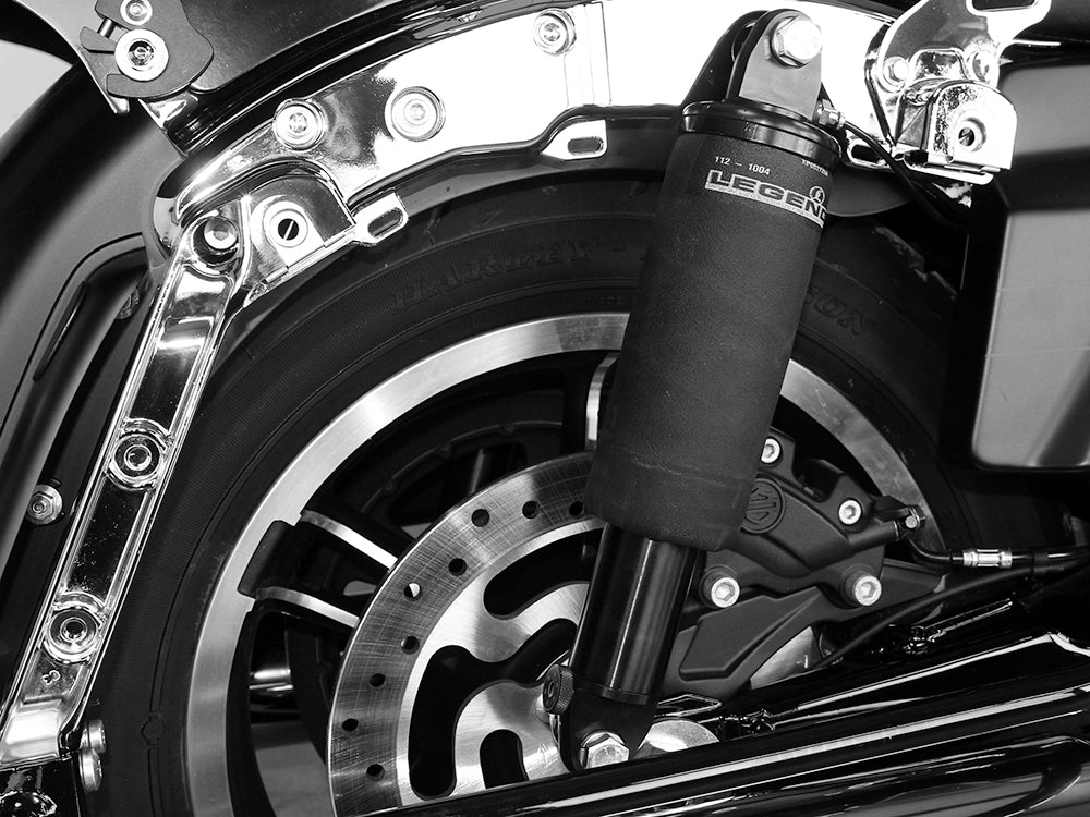 AIR-A Series, Adjustable Rear Air Shock Absorbers - Black. Fits Road Glide 2017-2023