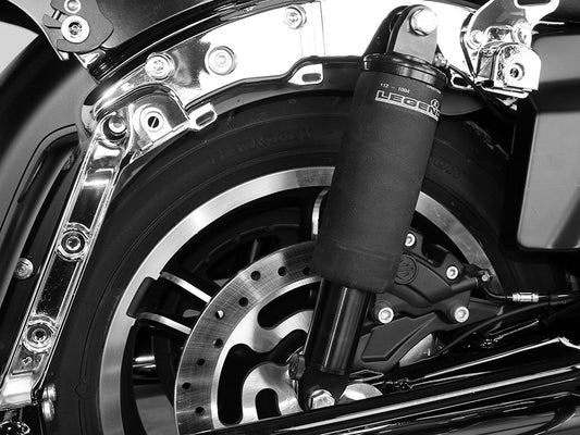 AIR-A Series, Adjustable Rear Air Shock Absorbers - Black. Fits Road Glide 2017-2023