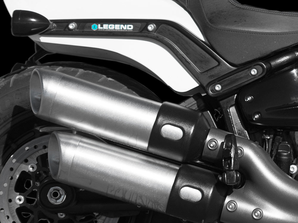 AIR-A Series, Adjustable Rear Air Shock Absorber - Black. Fits Softail 2018-2024