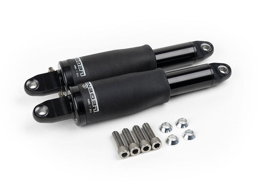 AIR Series, Adjustable Rear Air Shock Absorbers - Black. Fits FLH Trike 2017-2025