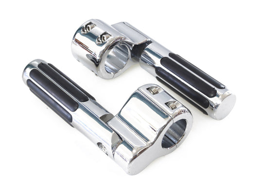 1-1/4in. Clamp On Multibar Highway Pegs - Chrome.