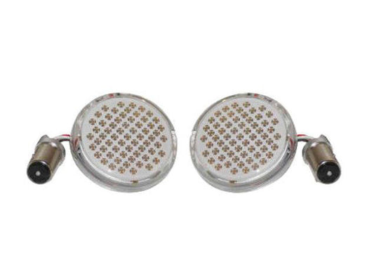 LED Turn Signal Inserts HD 2002 Up Front or Rear Amber Deluxe