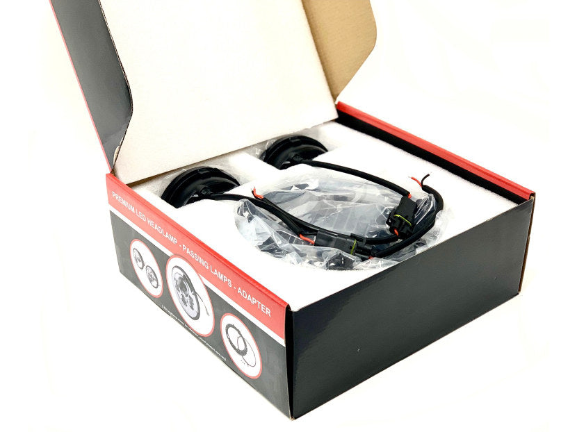 7in. HeadLight & 4.5in. Passing Lamps (2) Insert Bundle - Chrome. Fits H-D with 7in. Headlights & 4.5in. Passing Lamps.