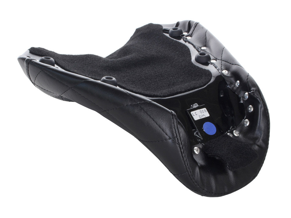 Bare Bones Solo Seat with Diamond Stitch. Fits 883C & 1200C Sportster Custom 2004-2006 & 2010-2021 Models with Factory 4.5 Gallon Fuel Tank.
