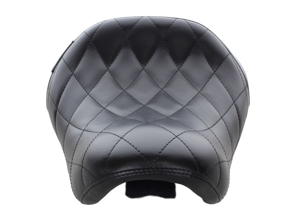 Bare Bones Solo Seat with Diamond Stitch. Fits Sportster 2004-2006 & Sportster 2010-2021 Models with with 3.3 Gallon Fuel Tank.