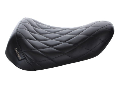 Bare Bones Solo Seat with Diamond Stitch. Fits Sportster 2004-2006 & Sportster 2010-2021 Models with with 3.3 Gallon Fuel Tank.